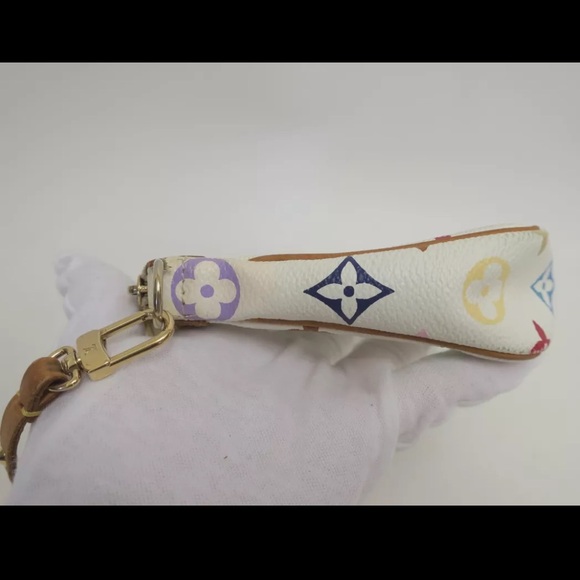 LOUIS VUITTON Murakami Pochette Accessoires Bag White Vintage Y2K RARE - Picture 4 of 16